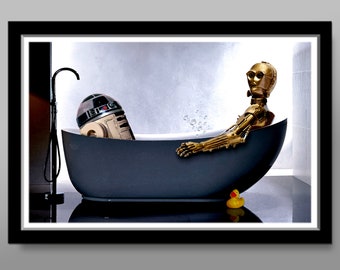 Bathtub Droids Inspired Poster - Bubbles Edition - 13 x 19, 16 x 24 OR 24 x 36 Inches -  Home Decor