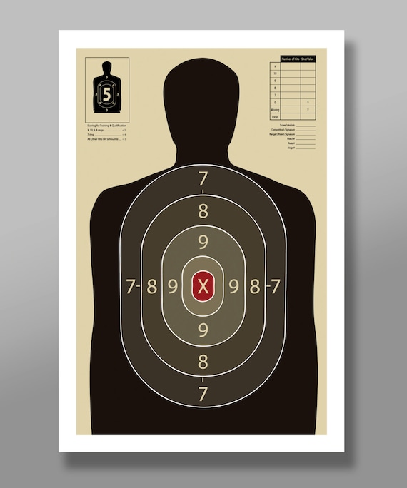 Gun Range Target Practice Poster Print 323 Home - Etsy