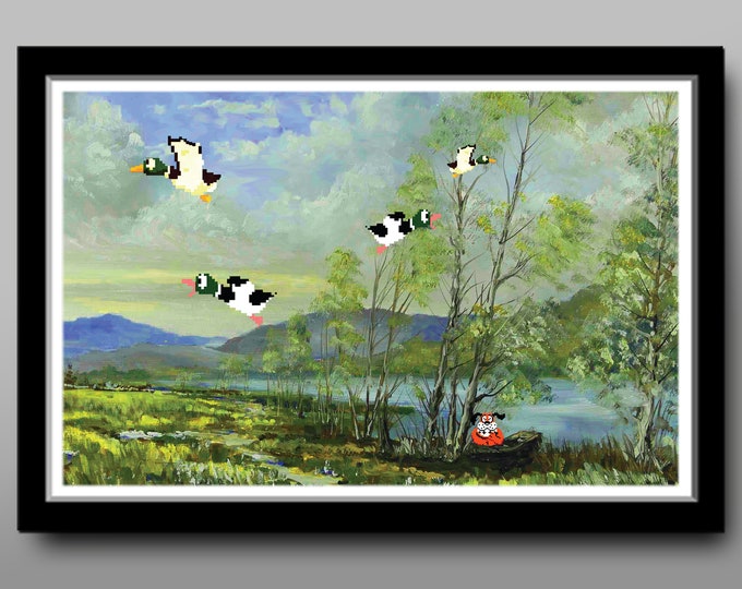 80s Video Game Inspired Poster - Parody Art #1 - Print 299 - Home Decor