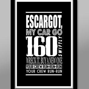 Classic Rapper Lyrics - 13x19 16x24 -or- 24x36 Inches - Print 496 - Home Decor