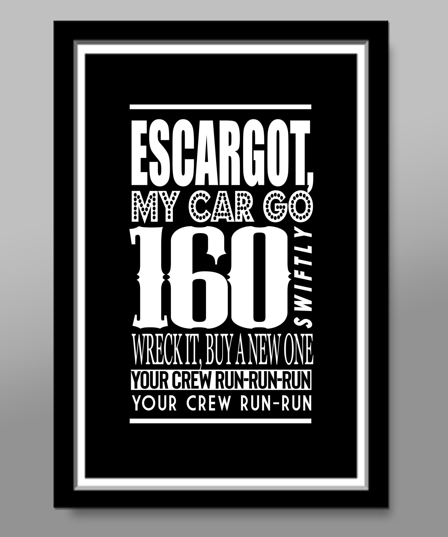 Classic Rapper Lyrics - 13x19 16x24 -or- 24x36 Inches - Print 496