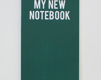Green Notebook, Secret Santa gift, Stationery gift under 10, Christmas gift for officemate, green stationery, lined notebook, green notebook