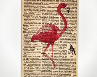 Flamingo Notebook, flamingo stationery, Christmas gift, gift under 10, Mini Diary, Lined notebook, Secret Santa, gift for flamingo lovers