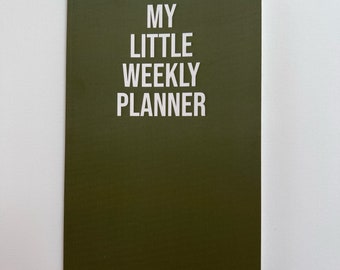 Timeless weekly planner, Christmas gift, gift for her or him under 10, stationery, Mother's day gift, timeless journal under 10, reflections