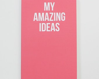 My amazing ideas Notebook, Pink Xmas gift, Cute Christmas gift under 10, Mini Pink Diary, pink stationery, Secret Santa gift for officemate