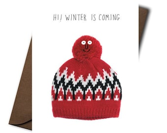 Fun greetings cards, winter is coming, celebration card, love celebration card, unique love cards, quirky love cards, free shipping