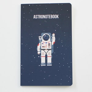 Astronaut notebook, Space stationery, Secret Santa gift , Astronaut journal, Space themed Xmas gift, Christmas gift, notebook gift for dad