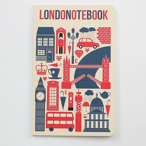 London notebook, London stationery, Secret Santa gift , London journal, London themed Diary, Mother's day gift, lined Notebook, London gift