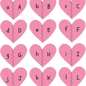 Valentines Day Letter Matching | Love Letter Matching | Printable Valentines Day Game | Valentines Day Morning Basket Activity