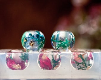 Bead Mold "Pandora" style, Silicone mold, Jewelry resin mold, D-12mm, Transparent clear mold, Pendant mold, Necklase DIY mold Cabochon mold