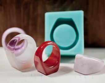 Ring Mold US8; 10 1/4, Jewelry, For Epoxy Resin, Horizontal Casting, Resin Mold, Transparent Clear, DIY Ring Mold, Flexible Silicone Moulds