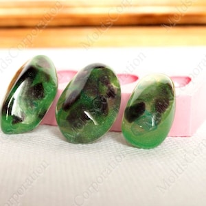 3 Cabochon silicone mold, Stone mould, For Epoxy Resin Jewelry Mold, Transparent Clear, Pendant Mold, Necklase DIY Jewelry Stone MP19 (9/10)