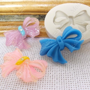 Bow Flexible Silicone Mold, For Polymer Clay, Scrapbooking Mold, Food Safe Mould, Jewellry Mold, For Polymer Clay, Pendant, Wax, Soap, М26