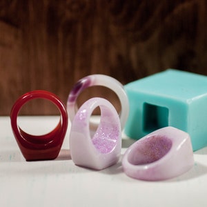 Ring Silicone Mold US8; 10 1/4, Jewelry, For Epoxy Resin, Vertical Casting, Resin Mold, Transparent Clear, DIY Ring Mold, Craft Mould