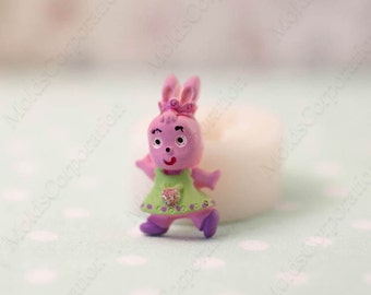 Little leveret, flexible silicone mould, molds for polymer clay, epoxy resin and food, food-grade silicone, М255 (1/85)