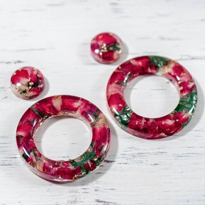 Ring Mold, Pendant Bracelet Silicone Mold, 6 Sizes 33...41mm Earrings Studs, Mold For Epoxy Resin Jewelry, Transparent Clear Resin Mold MP69