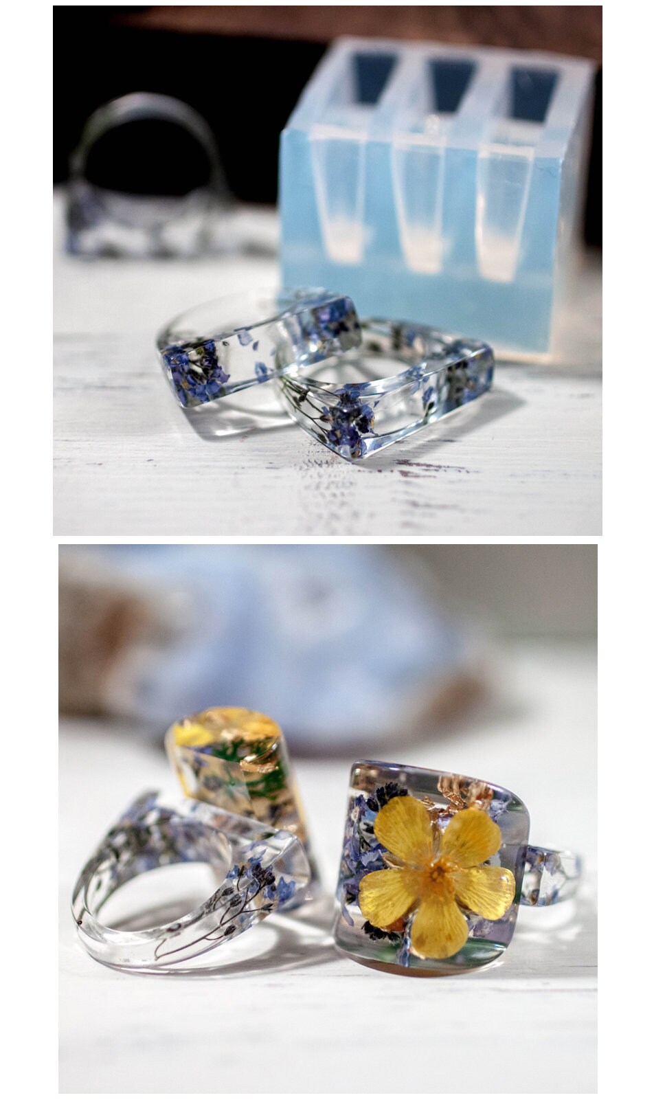 Moldes Resina Epoxi Molde Silicona Para Anillos Actvty Molde De