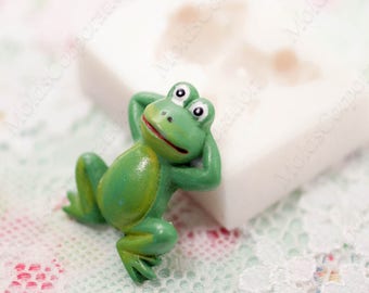 Frog Flexible Silicone Mold, For Polymer Clay, 27x22mm, Toad Mold, Food-grade silicone, For Epoxy Resin, Fondant, Pendant, Jewelry DIY M312