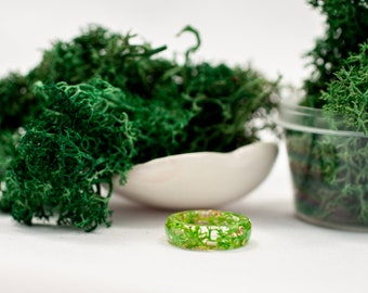 Natural Dark Green Moss, Real Preserved Natural Moss, Iceland Moss, Sphere Moss Ring, Dried Reindeer, Terrarium Epoxy Resin Jewelry, DIY