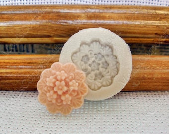 Flower silicone mould, mold for polymer clay and food, food-grade silicone, M64 (1/6)