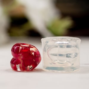 Pandora Heart Shaped Bead, Silicone Mold, Resin Jewelry Mold, 13,5x16mm, Clear Mold, Pendant Beads Mold, Valentine&#39;s Day, Necklase Mold PH1