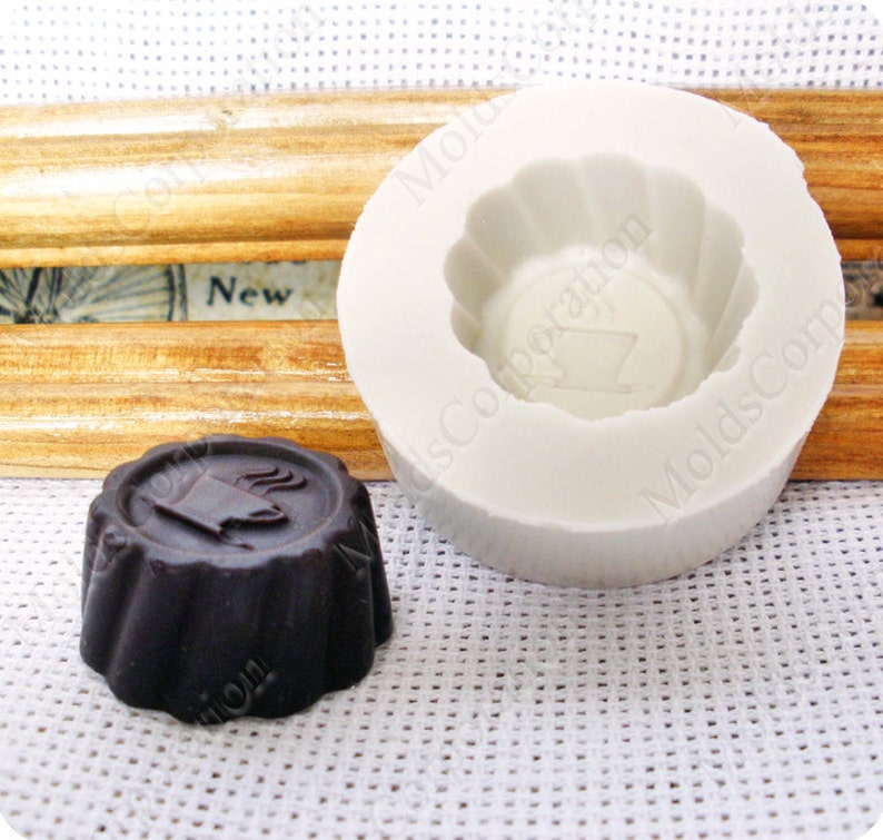 A copy of the Chocolate candy cup of coffee mold silicone Etsy