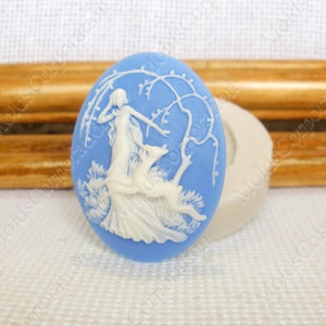 Viktorianische Mädchen Form, ovale Form, lebensmittelechtes Silikon, für Polymer-Ton, für Epoxidharz, Seife, Fondant, Wachs, Anhänger, Fimo, Schokolade, М8 / 1*