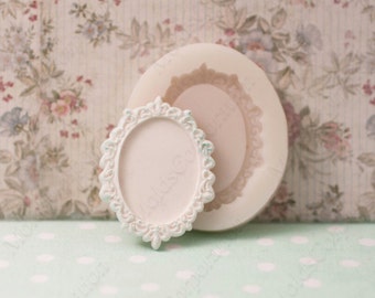 Oval Setting Frame, For Polymer Clay, For Epoxy Resin, Jewellry, Food Safe Molds, Soap, Fondant, Wax, Pendant Mold, DIY МP38/1