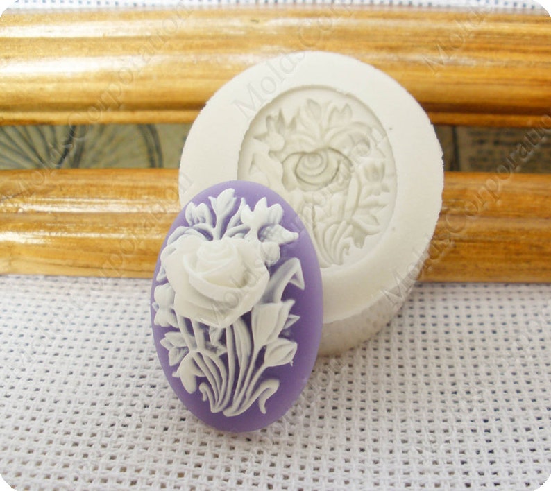 Flowers mold Pendant Mold \u041c42* Resin Molds Wax Cameo Mould Flexible Soap Fondant Food Safe Molds Polymer Clay Silicone Mold