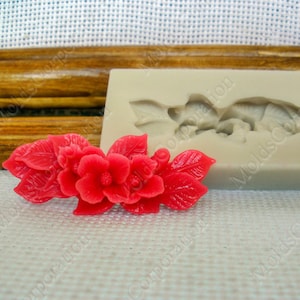 Flowers Silicone Mold, For Polymer Clay, For epoxy resin, Pendant, Scrapbooking Mold, Soap, Flowers Mould, Jewelry DIY Mold M66 (3/3)