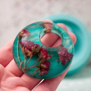 Pendant Silicone Mold, Epoxy Resin Jewelry Mold, Necklace Mould,  Making Jewelery DIY, Clear mold, D-58mm, For epoxy resin, ML24 (8/2)