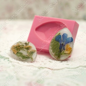 Faceted Drop Cabochon Silicone Mould, Lens Mold, For Epoxy Resin, Jewelry Mold, Food-Grade Silicone, Transparent Clear Mould, ML9/9