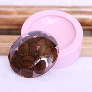 Round Cabochon Silicone Mold, Resin Earrings, 35 mm, Pendant Necklace Mold, Epoxy Resin Jewelry Clear Mold, Making Jewelry DIY, MP1