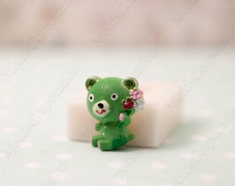 Teddy-bear mould, flexible silicone molds for polymer clay, epoxy resin and food, food-grade silicone, М259 (1/85)