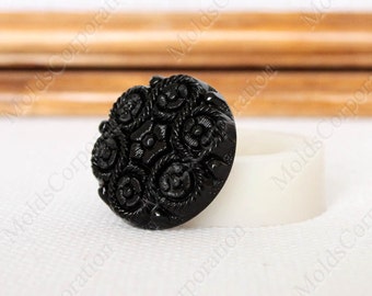 Molde de silicone redondo de flores, para argila de polímero, D = 33mm, silicone de qualidade alimentar, pingente, para resina epóxi, fondant, cera, molde de doces, DIY МС8/2