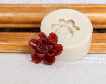 Molde flexible de silicona con forma de flor, diámetro 24 mm, silicona de grado alimenticio, para arcilla polimérica, resina epoxi, joyería, jabón, cera, bricolaje M154