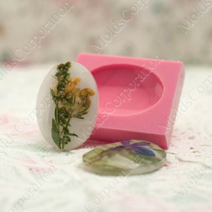 Molde de silicona para cabujón facetado, ovalado, 29 x 21 mm, para resina epoxi, silicona de grado alimenticio, transparente, para manualidades ML9/11