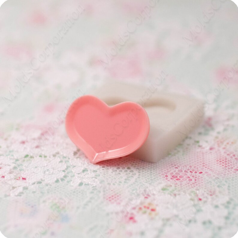 Heart Plate Silicone Mold Dish Mould for Polymer Clay Food Etsy