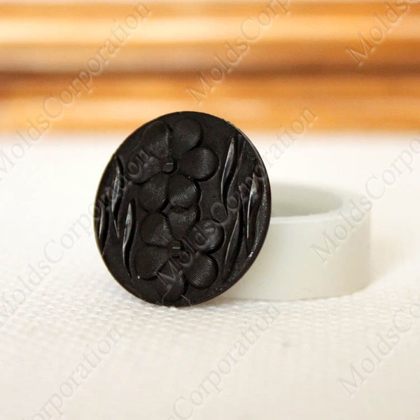 Moule rond en silicone de fleurs, pour argile polymère, 27 mm, silicone de qualité alimentaire, pendentif, pour résine époxy, savon, fondant, cire, moule à bonbons, МС8/3