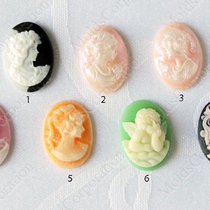 1 Mold Сameos to Сhoose, 13х18mm, For Polymer Clay, For Epoxy Resin, Cameo Mould, Food-Grade Silicone, Lady Mold, Angel Mould, DIY М3/...
