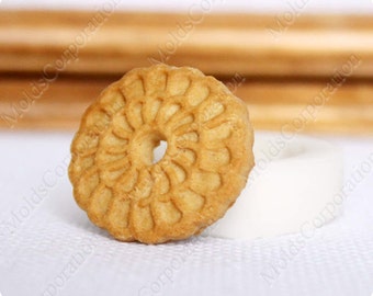 Cookie Biscuit, mold silicone, flexible mould, for polymer clay and food, food-grade silicone, M184/1 (2/0)