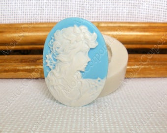 Cameo Mould Victorian Lady Silicone Mold Flexible Polymer Clay Food Safe Molds Resin Molds Soap Fondant Wax Pendant Fimo Mold М8/5(2/53)*