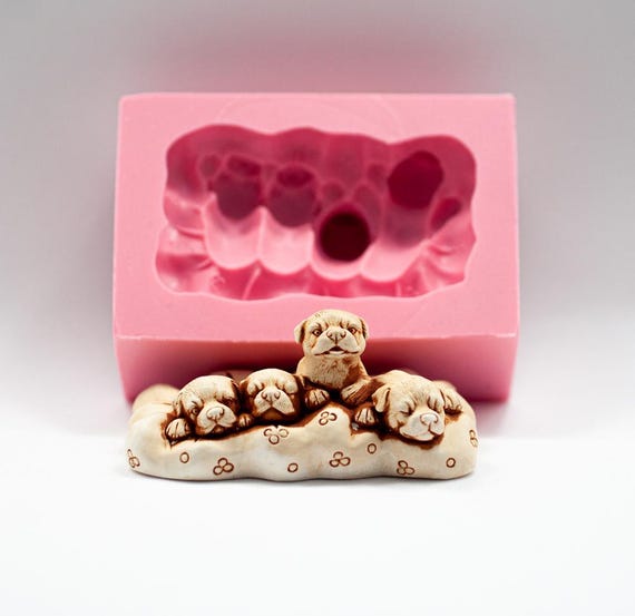 6 Stampi In Silicone Per Animali Addormentati - Orso, Pinguino, Ippopotamo, Lama - Per Resina, Sapone, Candele, Fai Da Te - 2