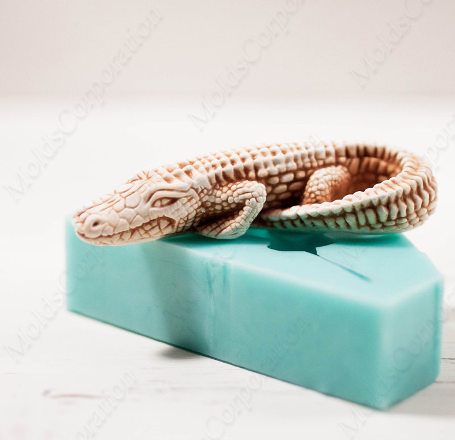 3D Crocodile Silicone Mold for Polymer Clay Food Safe Flexible Etsy