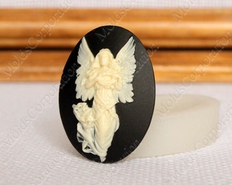 Cameo Mold Fairy, Silicone Mould, Flexible, Polymer Clay, Food Safe Molds, Resin Molds, Soap, Fondant, Wax, Pendant Mold