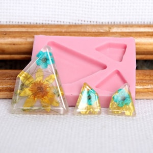 Cabochon Silicone Mold, Earrings Pendant Mold, 35х26mm & 11х13mm, Necklace Mold, Epoxy Resin Jewelry Clear Mold, Making Jewelry DIY, MP28
