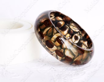 Bangle Silicone Mold, Resin Bracelet Mold, 65x66mm, Silicone Moulds, Epoxy Resin Jewellry Mold, Transparent Clear, Resin Bangle Mold MB2