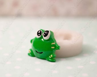 Frog Silicone Mould, Flexible, For Polymer Clay, Food Safe Molds, Resin Molds, Soap, Fondant Mold, Wax, Pendant Mold, Jewelry, DIY М271