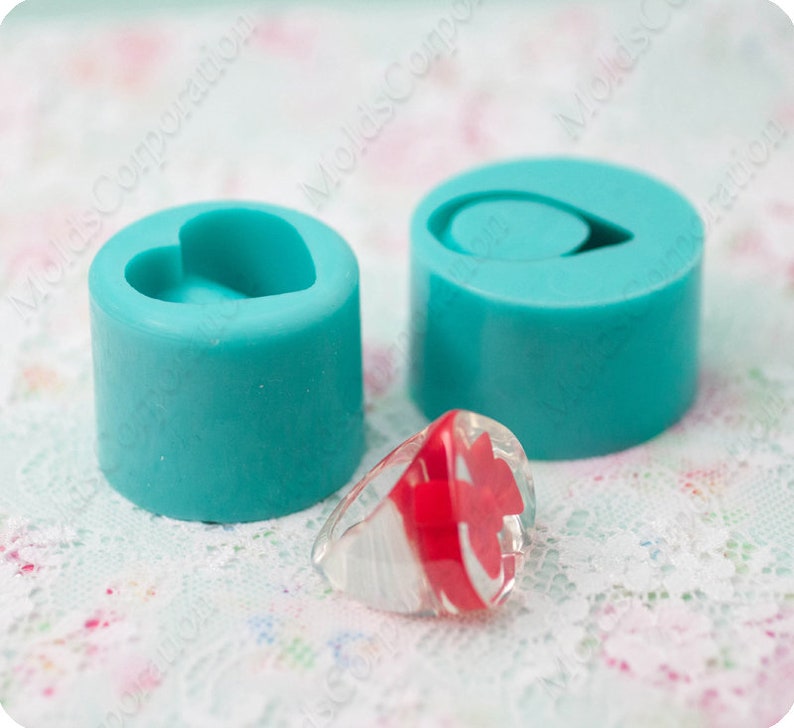 Heart Ring Silicone Mold Resin Jewelry Ring Mold 17 US 6 Etsy