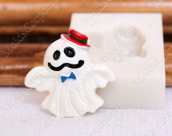 Ghost flexibele siliconen mal, voor polymeerklei, Halloween, scrapbooking schimmel, voedselveilige schimmel, sieraden schimmel, hanger, was, zeep, DIY M136